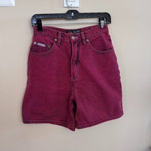 Vintage Red High Waist Mom Shorts 5/6